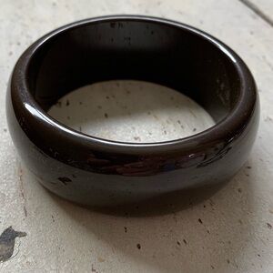 Kenneth Jay Lane Thick Chunky Bangle Bracelet Signed KJL Costume Jewelry